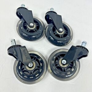 HOLKIE Office Chair Wheels Roller Blade Caster Rubber Replacement Office (4)